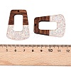 Epoxy Resin & Walnut Wood Pendants RESI-T057-13E-3