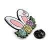 Easter Rabbit Egg Flower Enamel Pins JEWB-P028-B04-3
