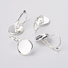 Brass Leverback Earring Findings KK-H023-S-NR-2