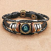 12 Constellations PU Leather Multi-strand Bracelets WGFD09F-07-1