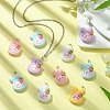 25Pcs 5 Colors Opque Resin Animal Pendants RESI-CJ0003-76-6