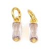 Brass Micro Pave Cubic Zirconia Charms ZIRC-F111-03G-13-1