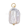 Natural Baroque Pearl Keshi Pearl Pendants PALLOY-JF04628-01-3