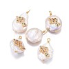 Natural Cultured Freshwater Pearl Pendants PEAR-F013-11G-2