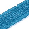 Frosted Transparent Glass Beads Strands LS-GLAA-N016-4mm-28-1