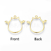 Alloy Open Back Bezel Pendants PALLOY-R098-32G-1