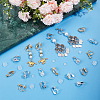 SOFPLATE 24Pcs 12 Style Brass Clip-on Earring Findings KK-SP0001-29-4