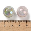 Round UV Plating Luminous Rainbow Iridescent Acrylic Beads LACR-R001-10A-5