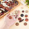 150Pcs 15 Styles Wooden Buttons DIY-PH0031-07-5