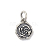 925 Sterling Silver Flower Charms with Jump Rings and 925 Stamp STER-M021-02AS-02-1
