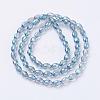 Electroplate Glass Beads Strands EGLA-J013-4X6mm-F27-2