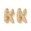Rack Plating Brass Micro Pave Cubic Zirconia Slide Charms KK-C084-34G-K-1