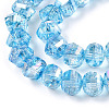 Transparent Electroplate Glass Beads Strands EGLA-N006-078B-3