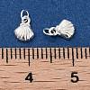 925 Sterling Silver Shell Charms with Jump Rings STER-K181-07S-3