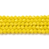Opaque Solid Color Imitation Jade Glass Beads Strands LS-EGLA-A039-P4mm-D05-1