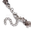 Natural Gemstone Beads Anklets AJEW-AN00583-08-3