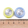 UV Plating Iridescent Acrylic with Rhinestone Beads OACR-B021-07-3