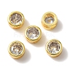 Rack Plating Brass Micro Pave Cubic Zirconia Slide Charms KK-C020-13G-3