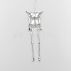 Tibetan Style Alloy Human Body Skeleton For DIY Toy Doll Making X-TIBE-39029-AS-RS-1