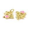 Rack Plating Brass Enamel Charms KK-C008-18G-03-3