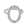 Adjustable 925 Sterling Silver Ring Components STER-K179-09P-2