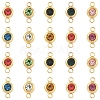 20Pcs 10 Colors 304 Stainless Steel Rhinestone Links/Connectors STAS-YW0010-11-1
