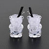 Imitation Bubble Tea/Boba Milk Tea Opaque Resin Pendants RESI-T052-03E-3