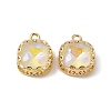 Square K9 Glass Charms X-GLAA-A005-12LG-4