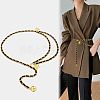 Alloy with Imitation Leather Flower Charm Chain Belts for Women FS-WGDE2E1-01-2
