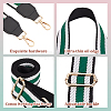 WADORN 3Pcs 3 Colors Adjustable Stripe Pattern Polyester Webbing Bag Straps FIND-WR0009-50A-3