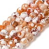 Dyed & Heated Natural Fire Crackle Agate Beads Strands G-P539-B01-12-1