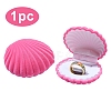 1Pc Shell Shaped Velvet Jewelry Storage Boxes VBOX-YW0001-05B-2
