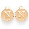 Golden Plated Alloy Enamel Charms X-ENAM-S118-06N-1