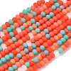 Faceted Glass Beads Strands GLAA-F106-B-F04-1