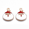 Alloy Enamel Pendants X-ENAM-Q442-040-RS-2