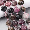 Natural Tourmaline Carved Beads Strands G-H339-A01-01-1