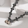 Non-Magnetic Hematite Beads Necklaces for Women Men NJEW-R020-01-2