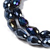 Opaque Solid Color Electroplate Glass Beads Strands EGLA-N013-P4mm-B01-3