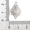 Brass Pave Cubic Zirconia Connector Charms KK-Z051-04P-01-3