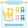  5 Sets 5 Colors Plastic Mini Chair Shape Cell Phone Stand AJEW-NB0004-06-2
