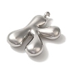 Non-Tarnish 304 Stainless Steel Pendants STAS-M017-08P-11-2