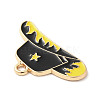 Light Gold Plated Alloy Enamel Pendants ENAM-L041-01A-3