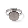 Non-Tarnish 304 Stainless Steel Pad Ring Settings STAS-K278-11D-P-2