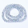 Electroplate Transparent Glass Beads Strands EGLA-A034-T4mm-Y05-2