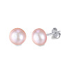 Natural Pearl Ear Studs for Women EJEW-P231-01P-1