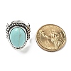 Synthetic Turquoise Adjustable Rings RJEW-I108-01AS-08-5