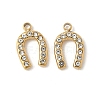 304 Stainless Steel Rhinestone Pendants Ion Plating(IP) STAS-V015-12G-1