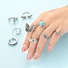 9Pcs 9 Style Adjustable Alloy Finger Rings RJEW-LS0001-15AS-6