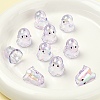 10Pcs Transparent Acrylic Bead Caps TACR-YW0003-23I-1
