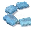 Electroplated Natural Druzy Crystal Beads Strands G-N0257-05-6